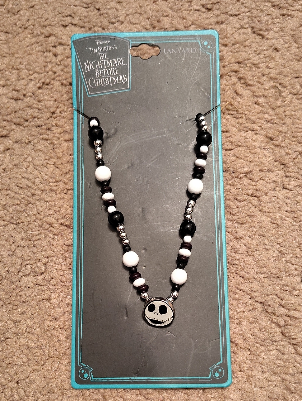 The Nightmare Before Christmas Jack Skellington Lanyard - Black & White